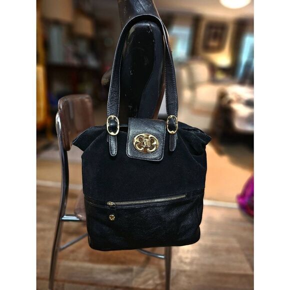 Emma Fox Leather & Suede Large Shoulder Bag - Picture 1 of 11